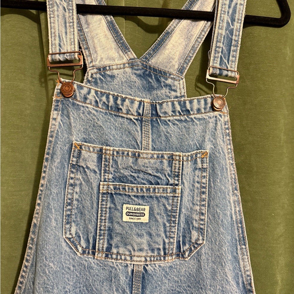 Pull&Bear Light Blue Denim Jumpsuit